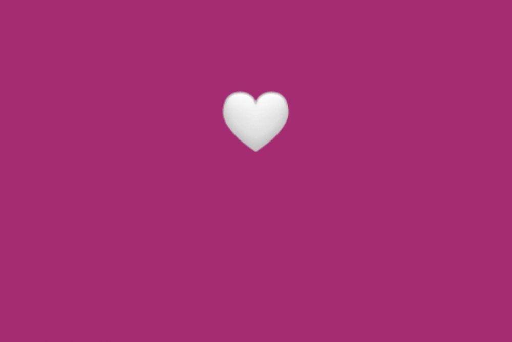 Emoticon love putih (whatsapp/WhatsApp Story)