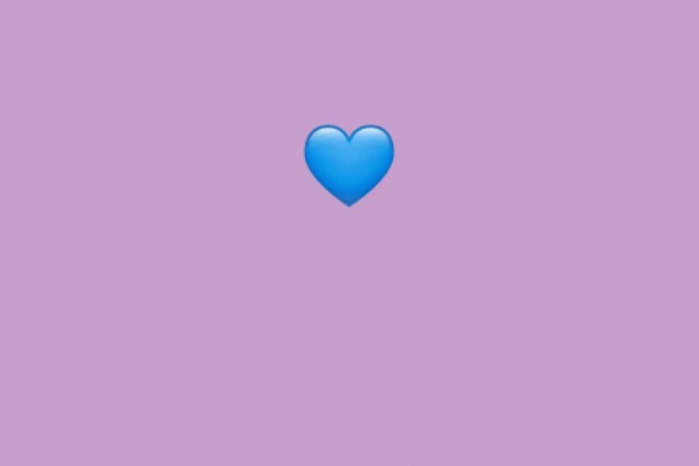 emoticon love biru (whastapp/WhatsApp Story)