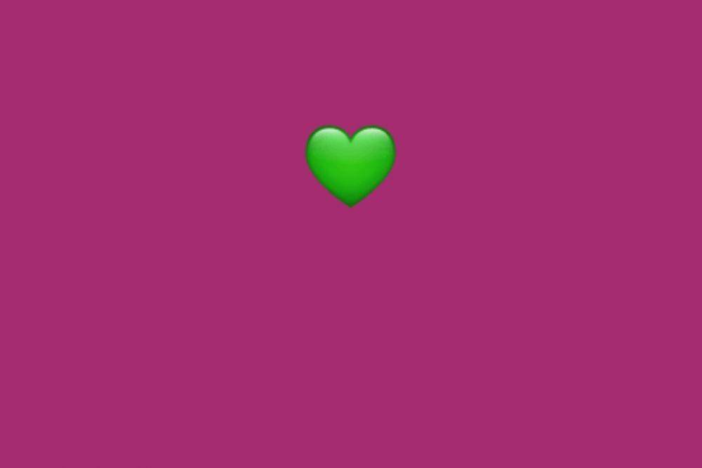 emoticon love hijau (whatsapp/WhatsApp Story)