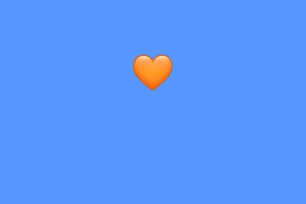 emoticon love oranye (whatsapp/WhatsApp Story)
