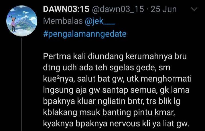 pengalaman ngedate (twitter.com/dawn03:15)