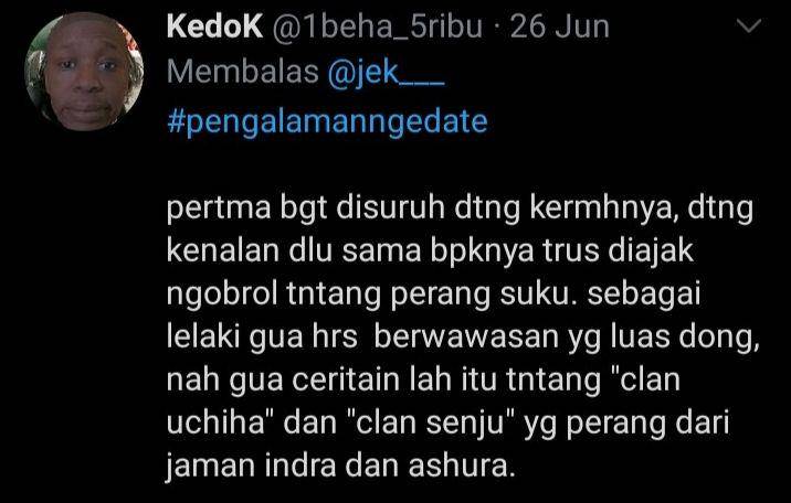 pengalaman ngedate (twitter.com/kedok)