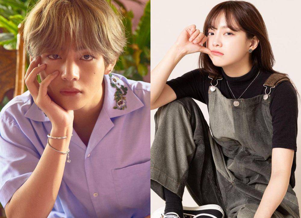kolase foto kemiripan V BTS dan Kim Se Jeong (https://asianwiki.com/Kim_Tae-Hyung_(V) ; https://www.instagram.com/clean_0828/)