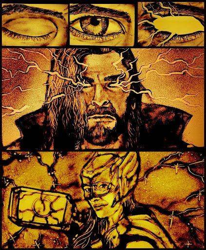 Lukisan pasir Thor (dok. Disney Indonesia)