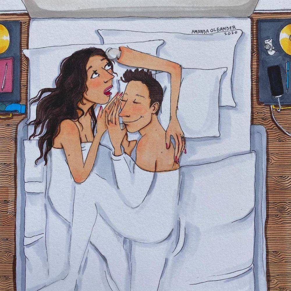 Ilustrasi pasangan suami istri. (instagram.com/amandaoleander)