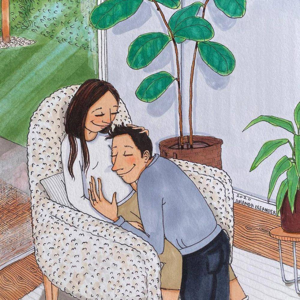 Ilustrasi ibu hamil. (instagram.com/amandaoleander)