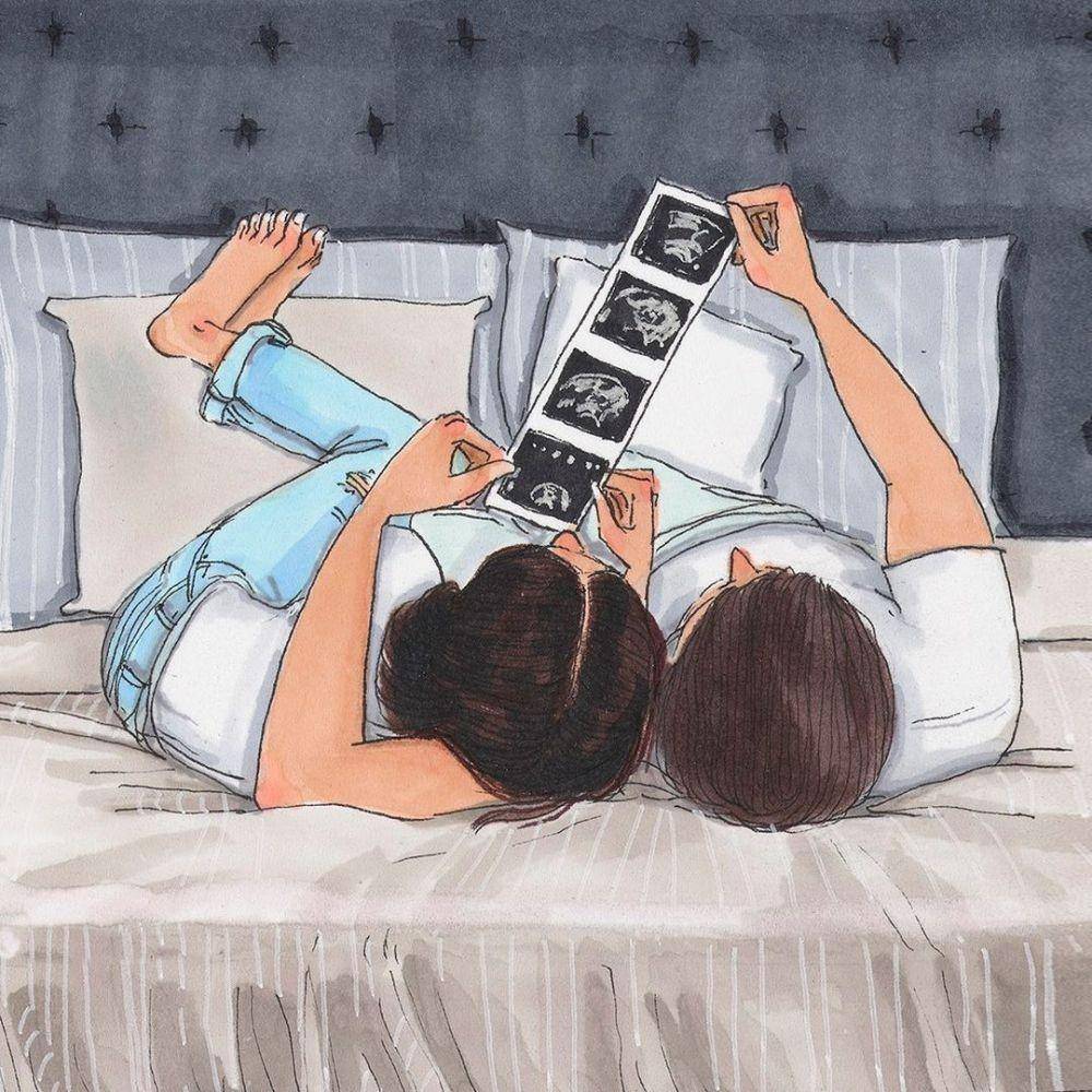 Ilustrasi ibu hamil. (instagram.com/amandaoleander)
