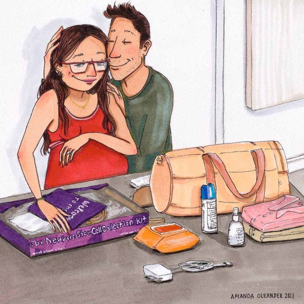 Ilustrasi ibu hamil. (instagram.com/amandaoleander)