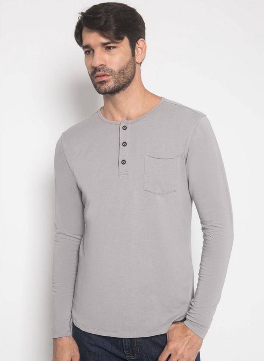 Johnwin | The One – Placket – Longline Spandex – Lengan Panjang (zalora.co.id/LGS)