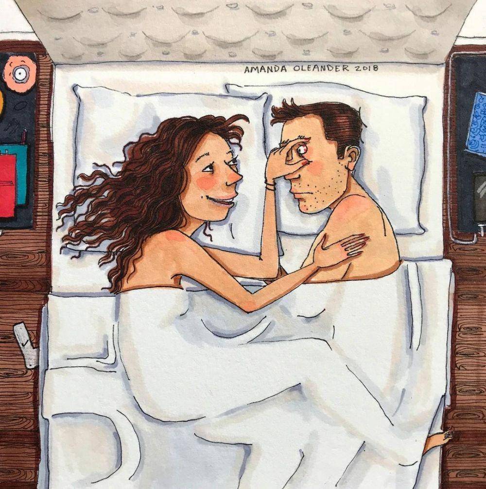 Ilustrasi pasangan suami istri. (instagram.com/amandaoleander)