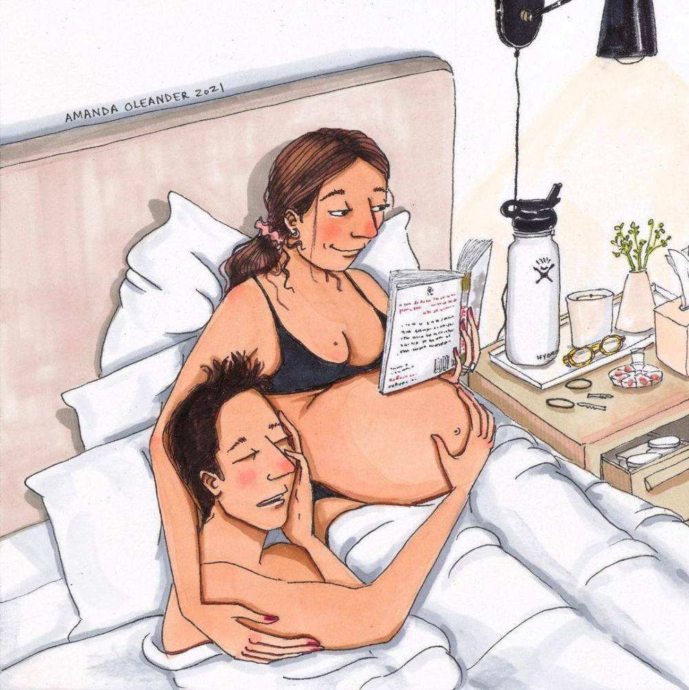 Ilustrasi ibu hamil. (instagram.com/amandaoleander)