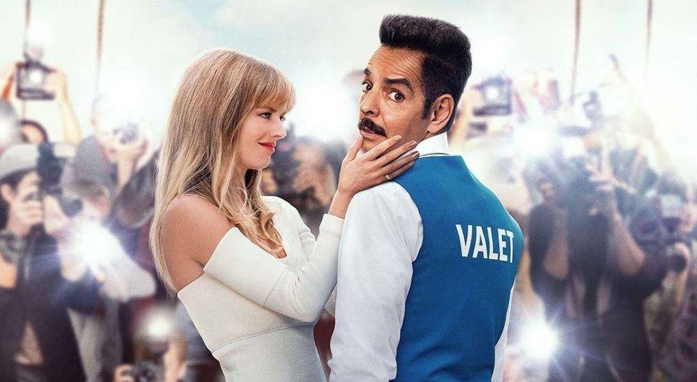 Samara Weaving dan Eugenio Derbez dalam film The Valet (dok. Hulu/The Valet)