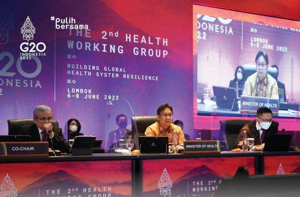 Pertemuan kedua Health Working Group (HWG) di Lombok pada 6-8 Juni 2022. (instagram.com/indonesia.g20)