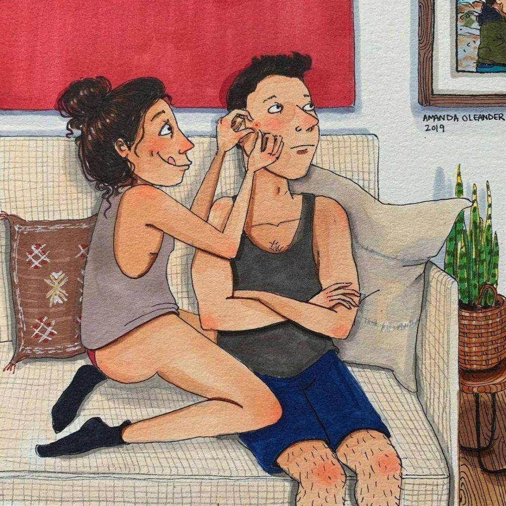 Ilustrasi pasangan suami istri. (instagram.com/amandaoleander)