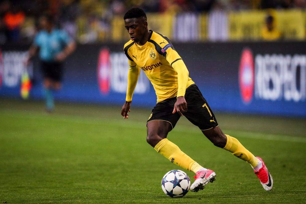 Ousmane Dembele saat masih membela Borussia Dortmund. (twitter.com/ChampionsLeague)