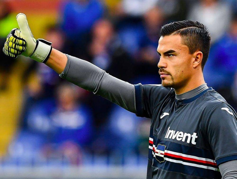 Emil Audero ketika memperkuat Sampdoria di Serie A. (instagram.com/emil_audero)