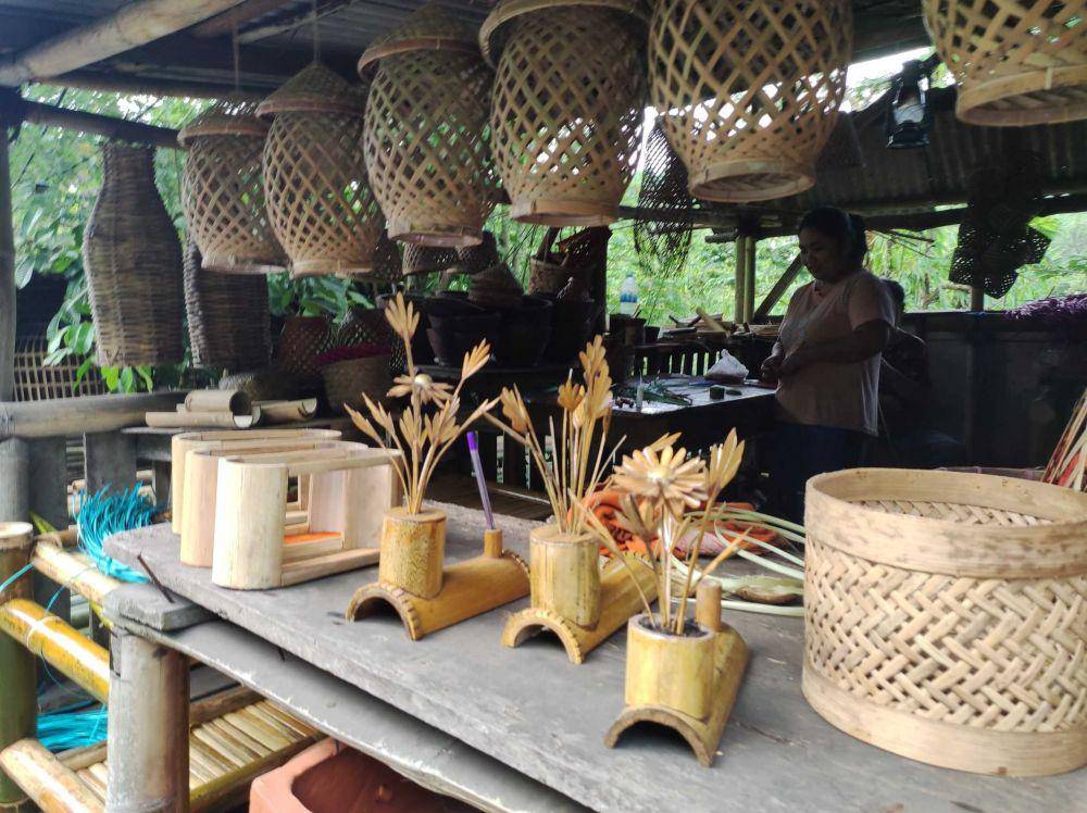 Kerajinan anyaman bambu Kinilow. Dok pribadi/Wailan
