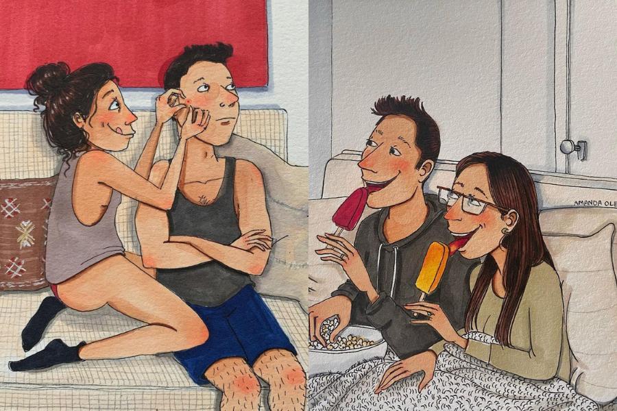 10 Ilustrasi Lucunya Pasutri Muda saat Tinggal Serumah, Lumer Lihatnya