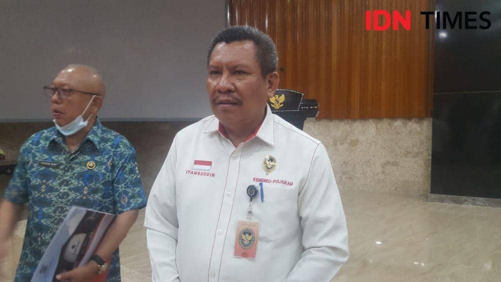 Asisten Deputi II Bidang Koordinasi Khusus Politik Dalam Negeri Kemenkopolhukam, Syamsuddin. (IDN Times/Muhammad Nasir)