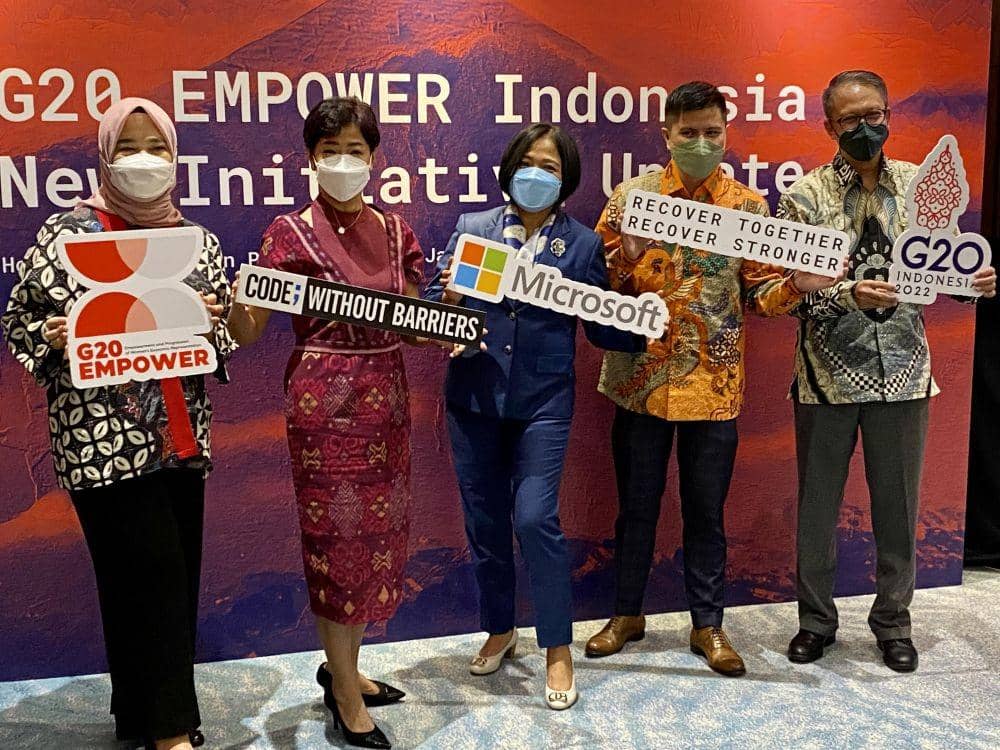 G20 Empower dan Microsoft Indonesia MoU Program Code; Without Barriers