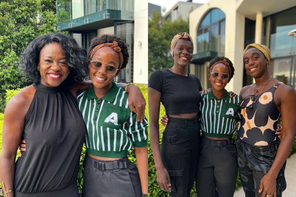 kolase: Viola Davis, Thuso Mbedu | Sheila Atim, Thuso Mbedu, Lashana Lynch (instagram.com/thuso.mbedu)