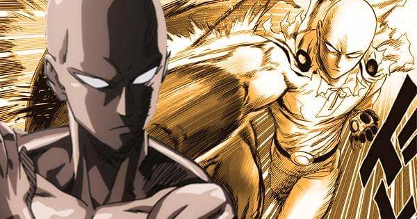 Saitama yang mulai habis-habisan dalam pertempuran melawan Garou ( Dok. Madhouse / One Punch Man ) ( tonarinoyj.jp/One Punch-Man )
