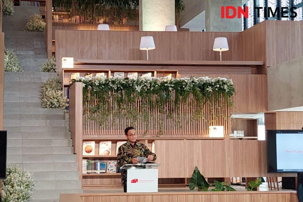Gubernur DKI Jakarta, Anies Baswedan, meresmikan Perpustakaan Jakarta dan Pusat Dokumentasi Sastra HB Jassin di Gedung Panjang Taman Ismail Marzuki (TIM). (IDN Times/Uji Sukma Medianti)