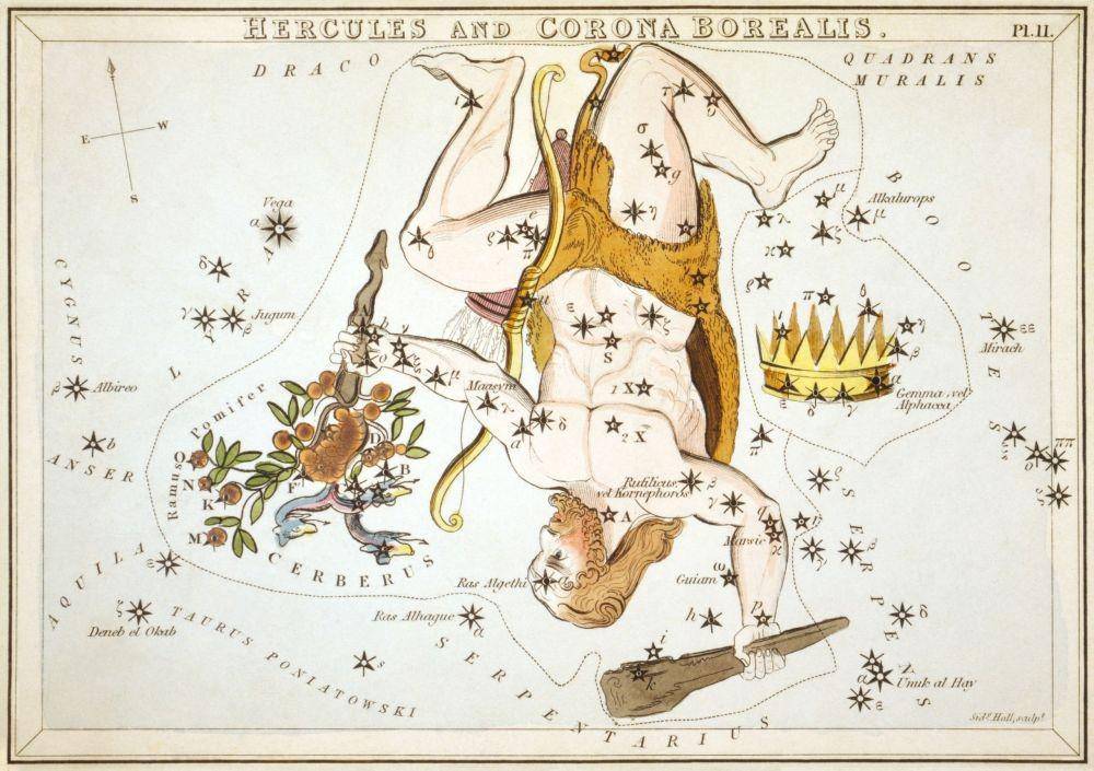 ilustrasi konstelasi Hercules/Heracles (wikimedia.org)