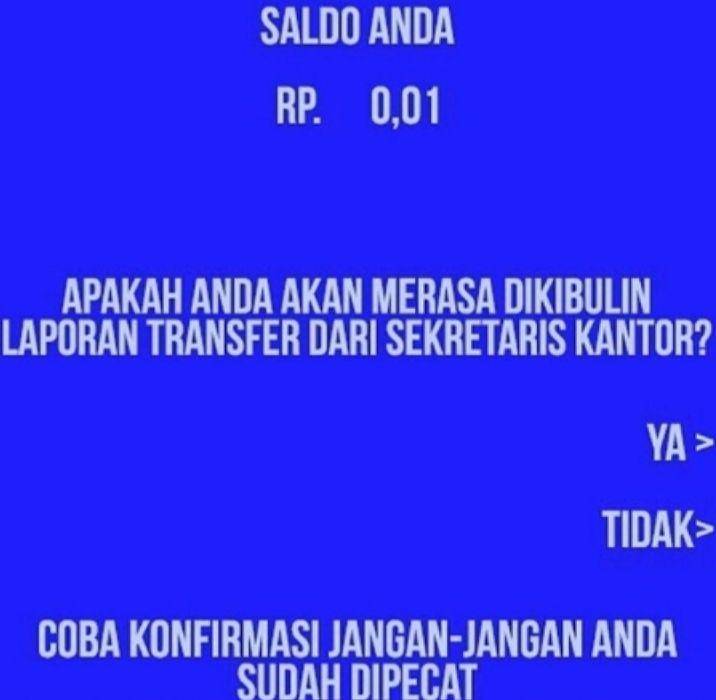 meme lucu saldo ATM (instagram.com/wkwklandreal)