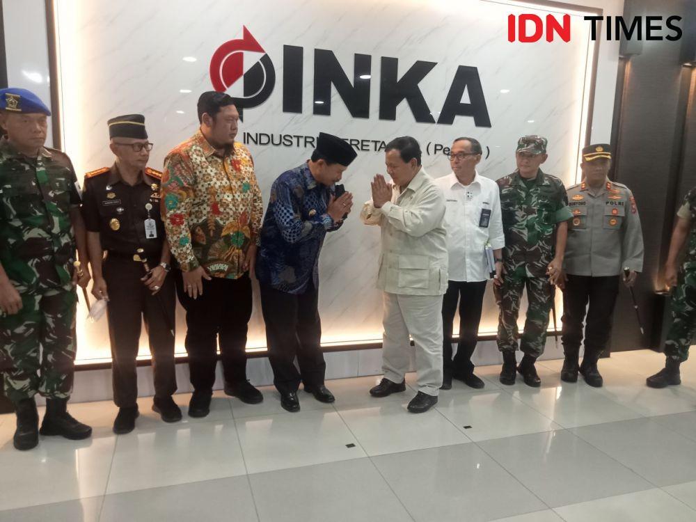 Kunjungi PT INKA, Begini Reaksi Menhan Prabowo
