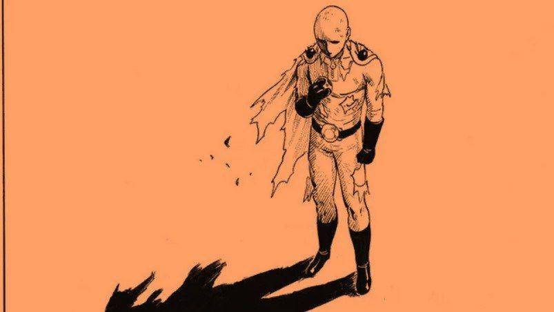 Saitama memutuskan memegangi inti Genos. (tonarinoyj/One Punch Man)