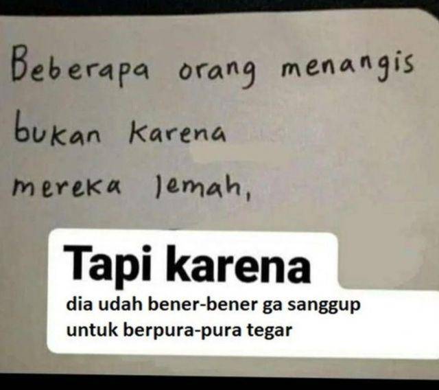 alasan orang menangis (twitter.com/areajulid)