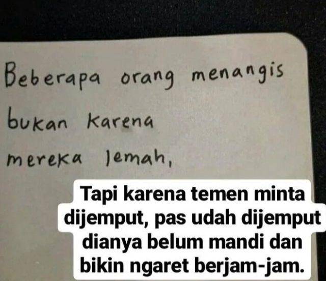 alasan orang menangis (twitter.com/areajulid)