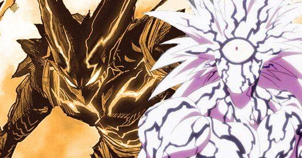 Garou dan Boros di mode monster dan Meteoric Burst (Dok, Madhouse /One Punch-Man )( tonarinoyj.jp/One Punch-Man )