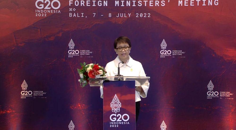 Menteri Luar Negeri RI Retno Marsudi di G20 FMM (youtube.com/MoFA Indonesia)
