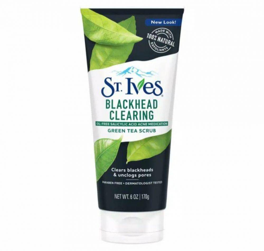 St. Ives Blackhead Clearing Green Tea Face Scrub (tokopedia.com/Zackfair232)