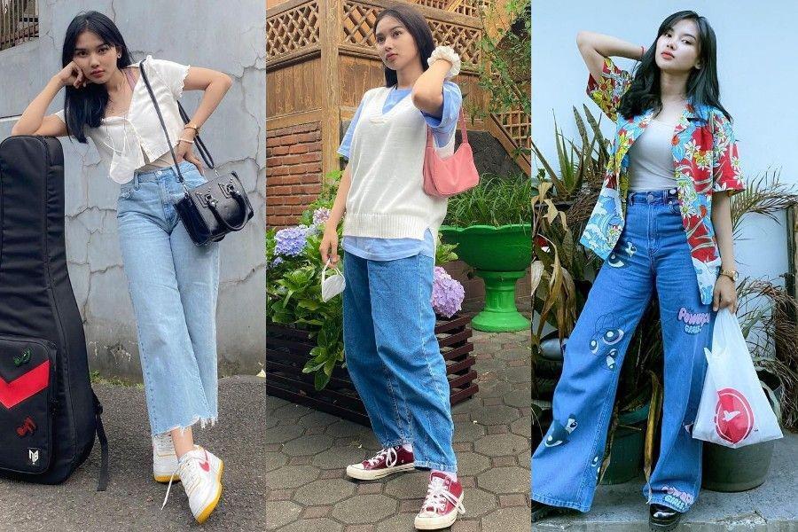 10 OOTD Serba Jeans ala Shakira Jasmine, Stylish dan Gak Pakai Ribet