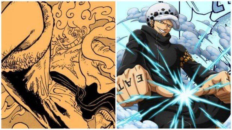 Gear 5 Luffy dan Trafalgar Law. (Dok. Shueisha/One Piece)