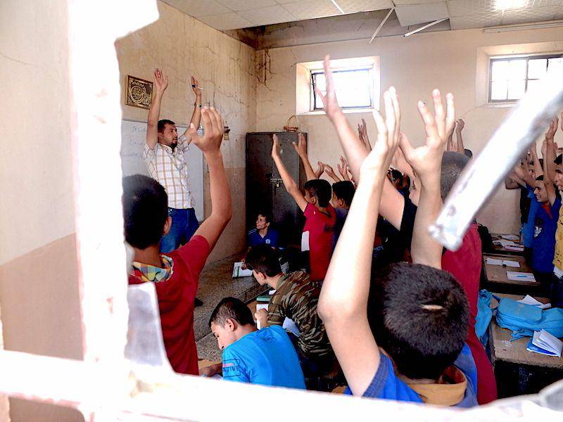 potret aktivitas belajar mengajar di Irak pada 2017 yang dirilis UNICEF USA (unicefusa.org)