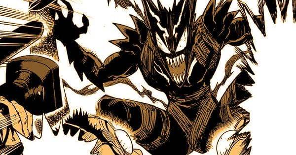 Garou mengusir helikopter untuk menjauh dari Sage Centipede ( tonarinoyj.jp/One Punch-Man )