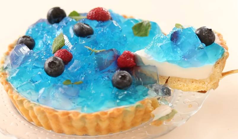 ilustrasi hydrangea jelly tart (youtube.com/HidaMari Cooking)