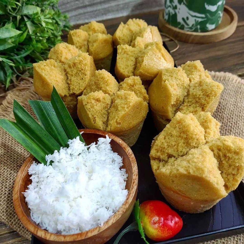 potret kue apem gula merah(instagram.com/ipink_nicole)