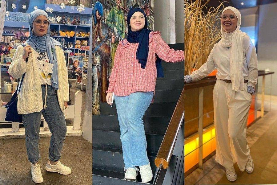 OOTD hijab kasual ala Aldila Jelita (instagram.com/dhila_bekti)