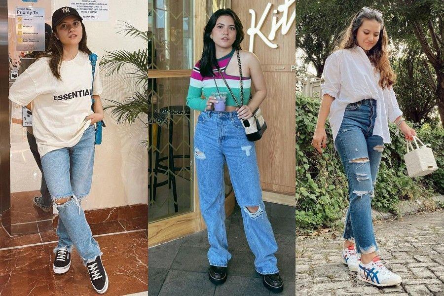 9 Padu Padan Ripped Jeans ala Marsha Aruan, Gampang Disontek