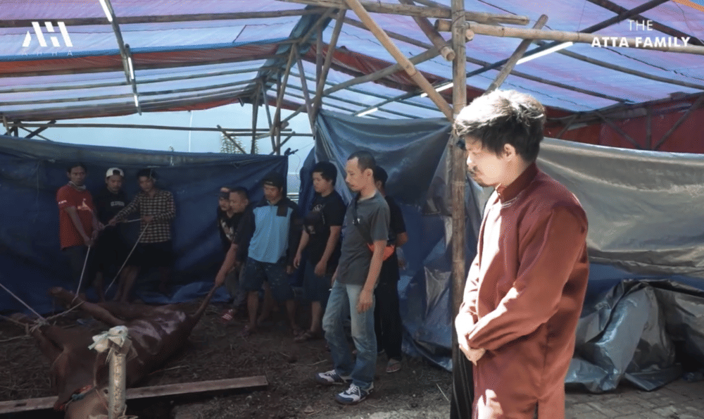 potret perpisahan Atta Halilintar dengan kurbannya (youtube.com/attahalilintar)
