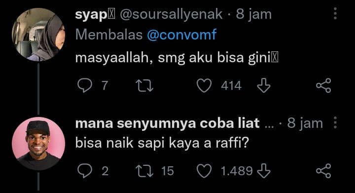 komentar lucu warganet (twitter.com/soursallyenak)