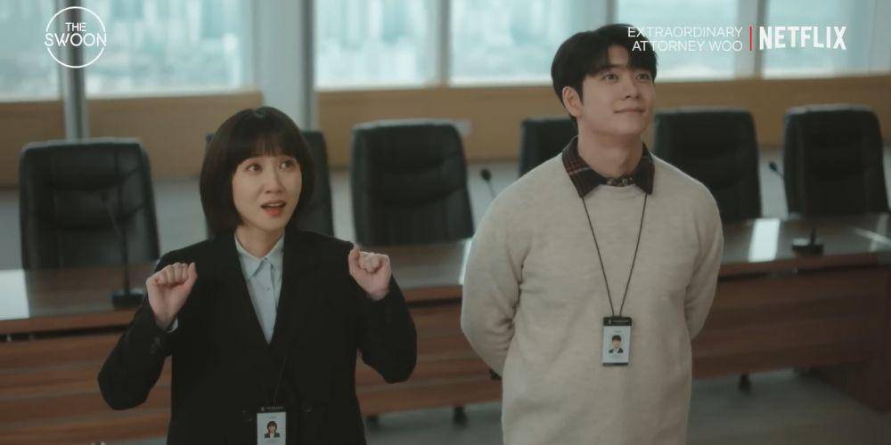 Park Eun Bin dan Kang Tae Ho di drama Extraordinary Attorney Woo (youtube.com/The Swoon)