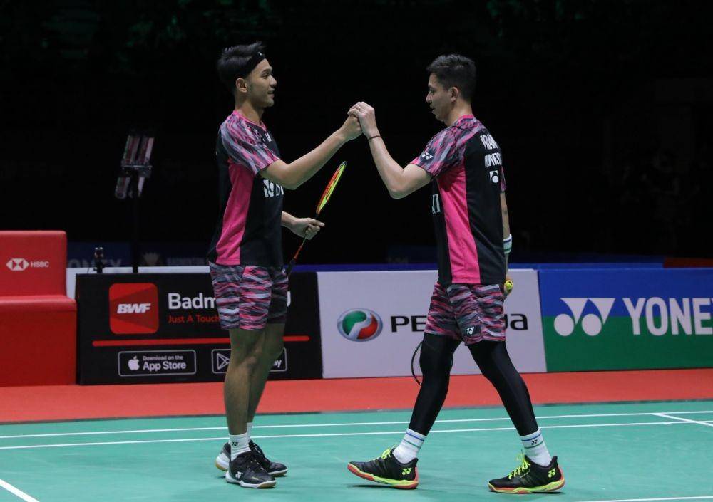 Fajar Alfian/Muhammad Rian Ardianto di semifinal Malaysia Masters 2022 (Dok. PP PBSI)