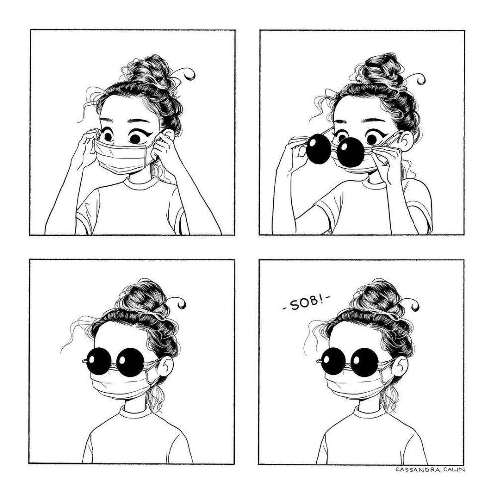 Ilustrasi cewek jaga penampilan. (instagram.com/cassandracalin)