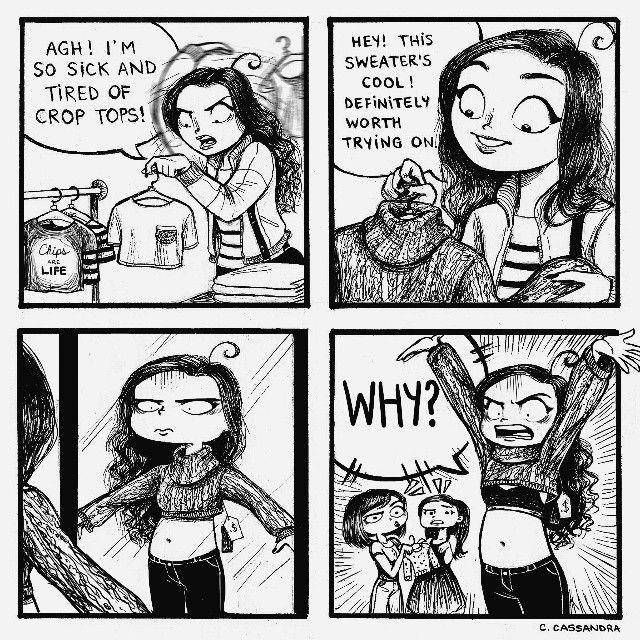 Ilustrasi cewek jaga penampilan. (instagram.com/cassandracalin)
